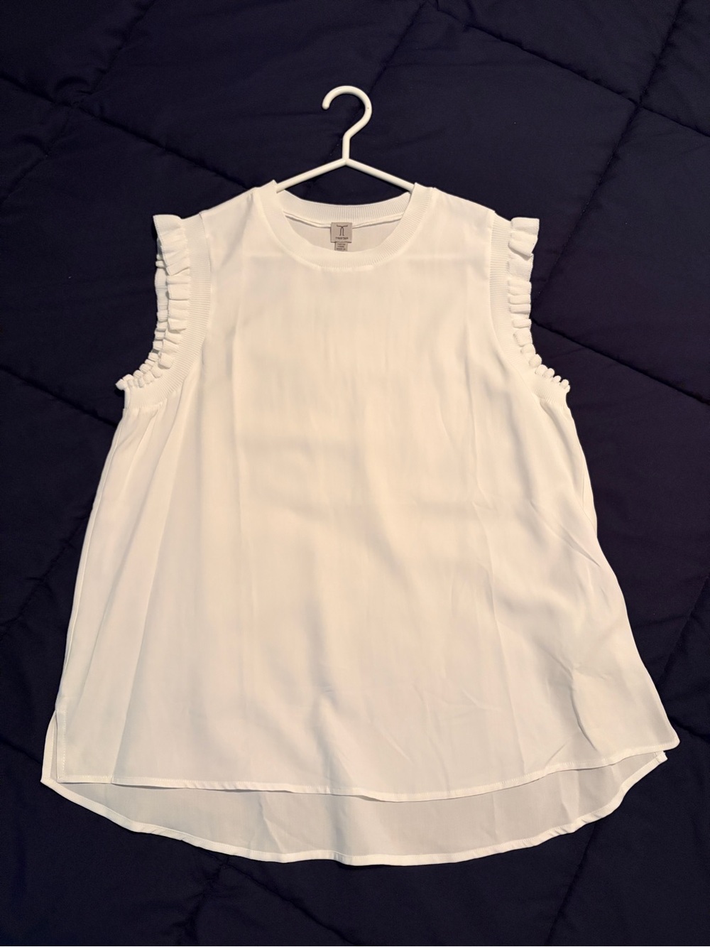 Tristan White Ruffle Sleeve Camisole